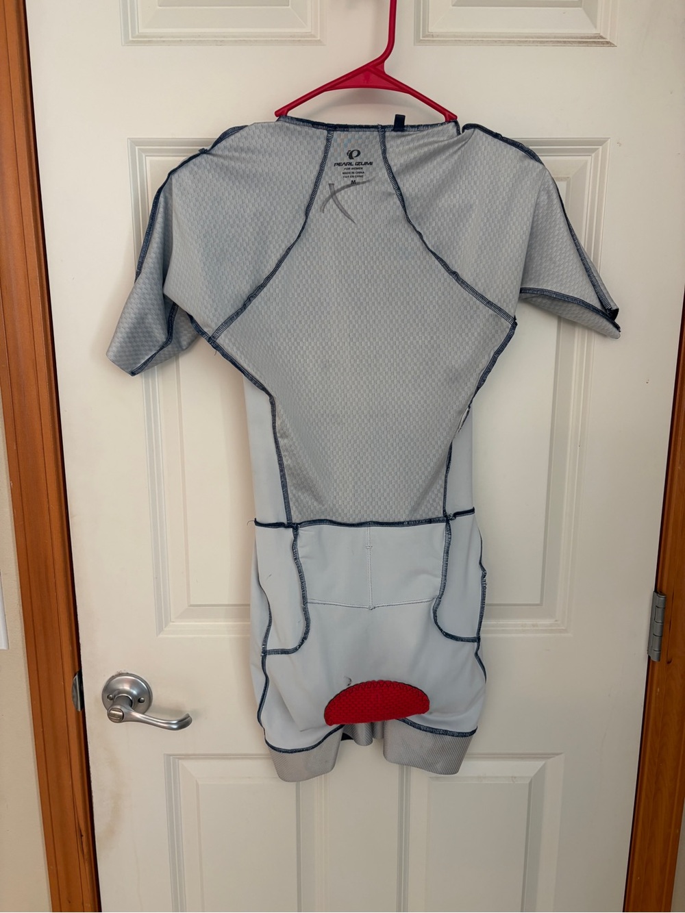 Pearl Izumi Team Octane Navy Blue Triathlon Suit with Coral Logo size Medium - Picture 4 of 9